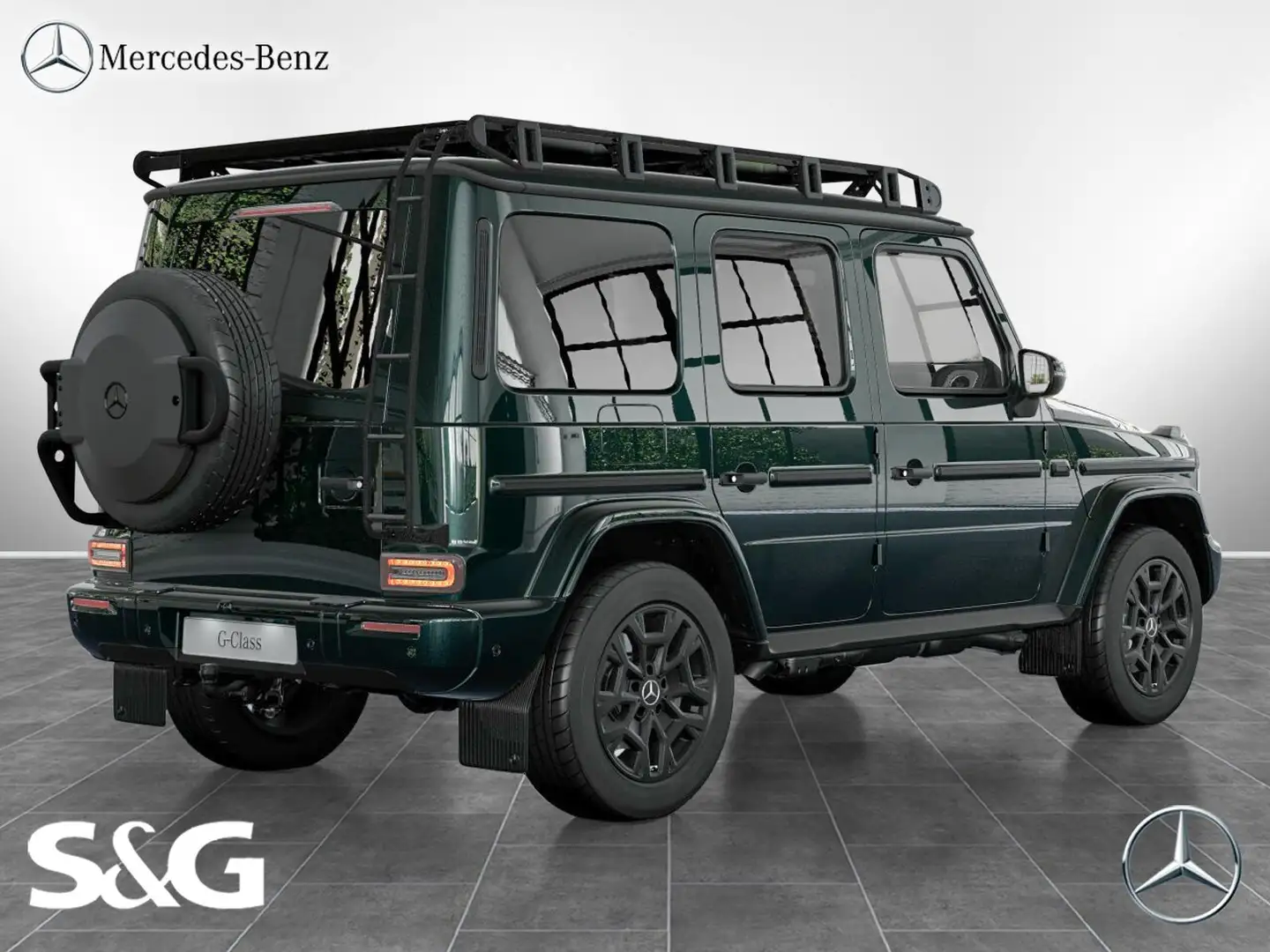 Mercedes-Benz G 450 d MBUX+RüKam+AHK+Standhzg+Dachgepäckträger Зелений - 2