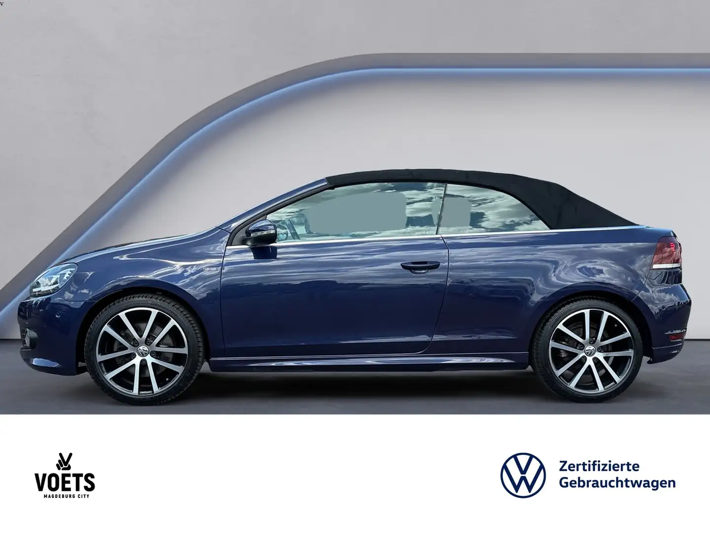 Volkswagen Golf Cabriolet Golf Cabriolet 2,0 TDI Lounge NAVI+AHK+TEMP+SIT... Bleu - 2