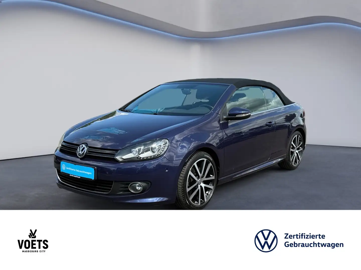 Volkswagen Golf Cabriolet Golf Cabriolet 2,0 TDI Lounge NAVI+AHK+TEMP+SIT... Bleu - 1