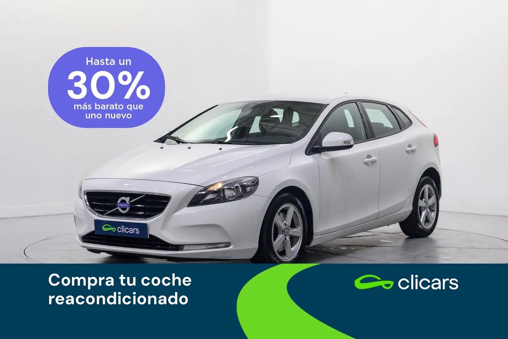 Volvo V40 D2 Kinetic Aut. 115 Blanco - 1
