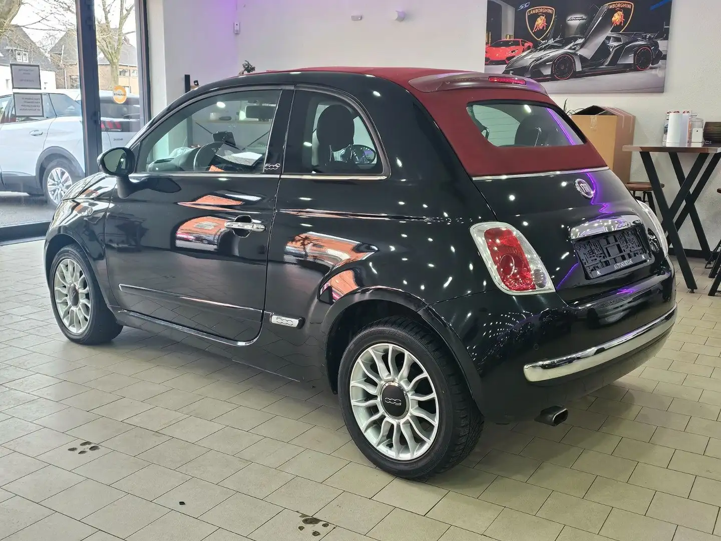 Fiat 500C Cabrio Vollleder Klima Tüv Garantie Schwarz - 2