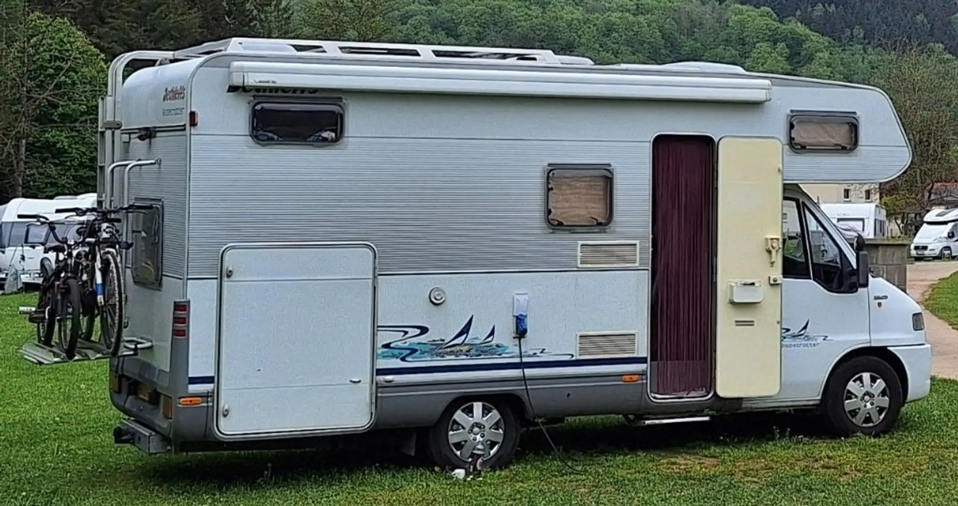 Fiat Ducato Dethleffs Alkoof 6p 1999 met Stapelbed Білий - 2