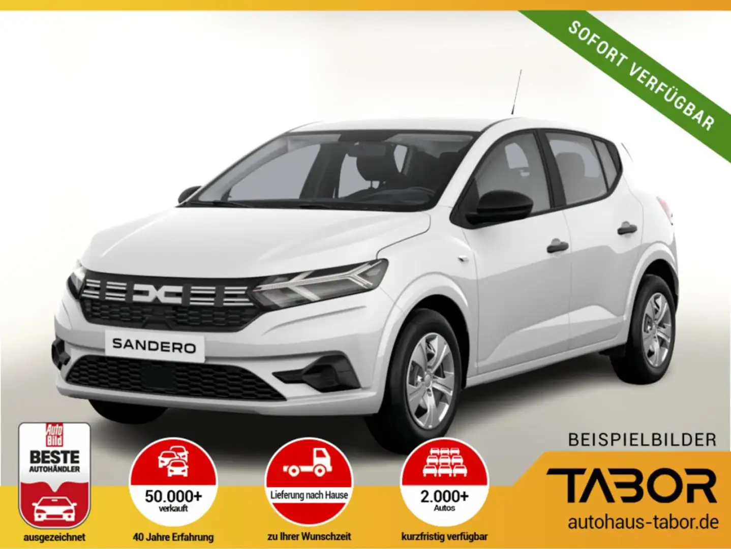 Dacia Sandero Essential SCe 65 Kam PDC Multif. Lenkrad Weiß - 1
