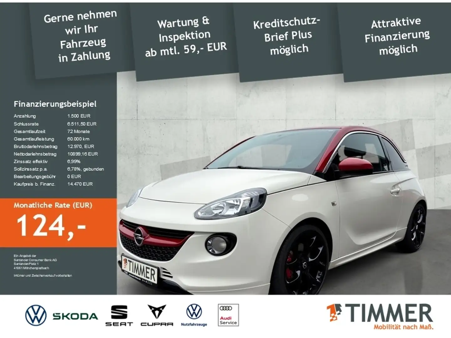 Opel Adam S 1.4 Turbo *INFINITY*WINTER-PAKET*SHZ*TEMPO* Bílá - 1