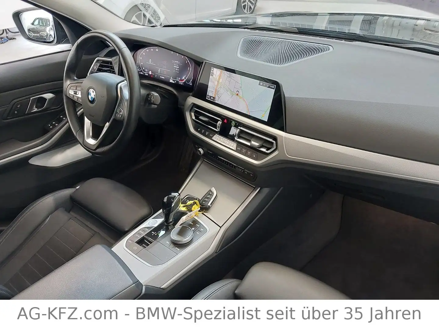 BMW 318 d DigTacho/SPUR/CAM/KeyGO/ACC/NaviProf/Leder Schwarz - 2