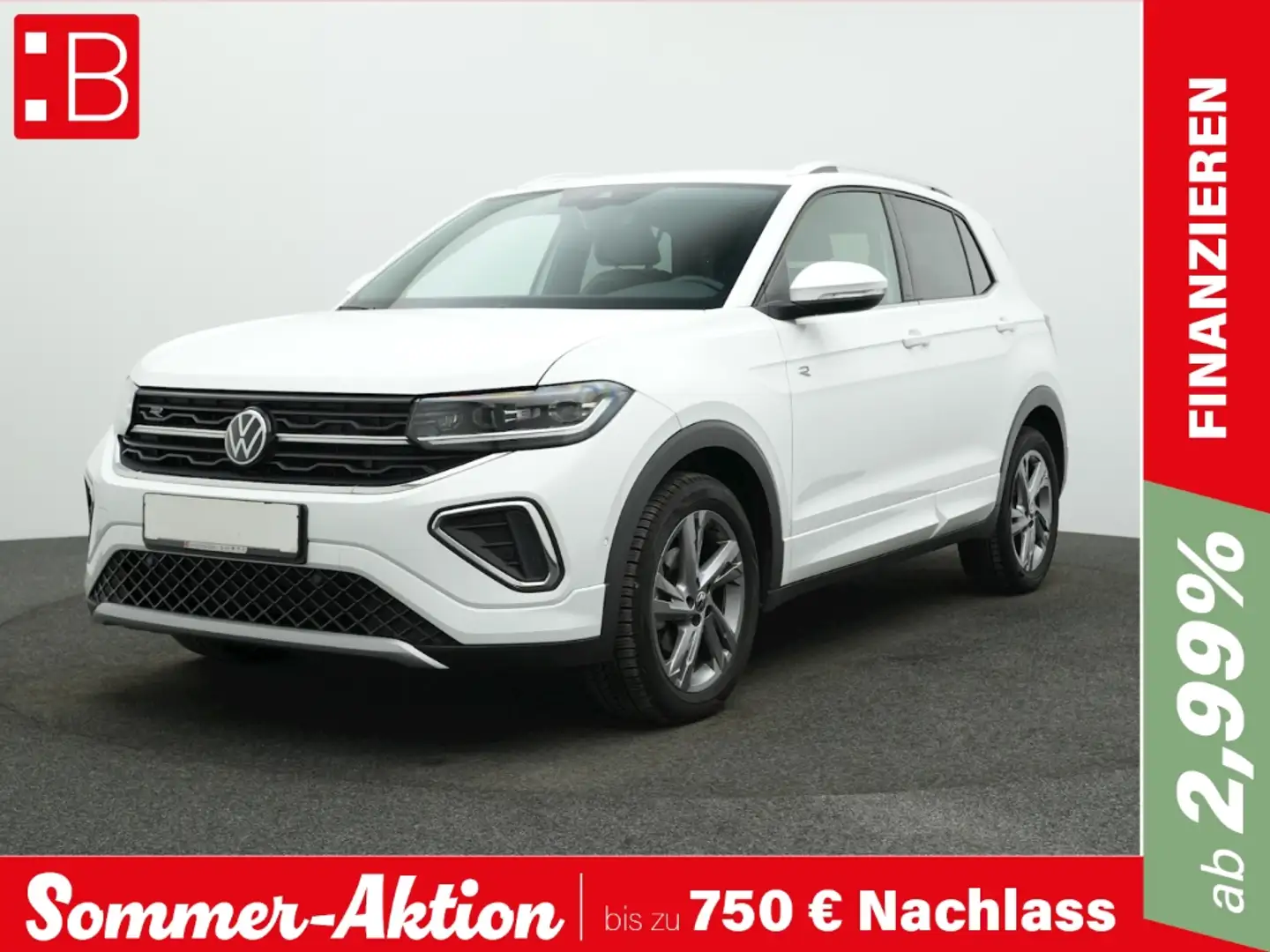 Volkswagen T-Cross 1.0 TSI DSG R-Line MATRIX-LED NAVI ACC PARKASS SID Weiß - 1