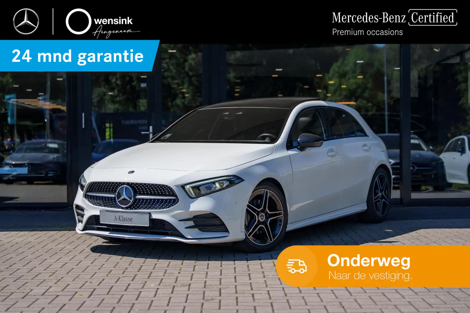 Mercedes-Benz A 180 AMG line | Night | Panorama-schuifdak | Apple Carp Weiß - 1