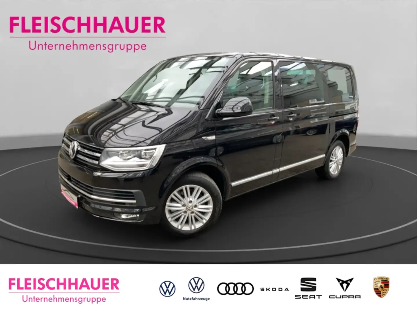 Volkswagen T6 Multivan Highline 2.0 TDI DSG StandHZG Navi Leder LED ACC E Zwart - 1