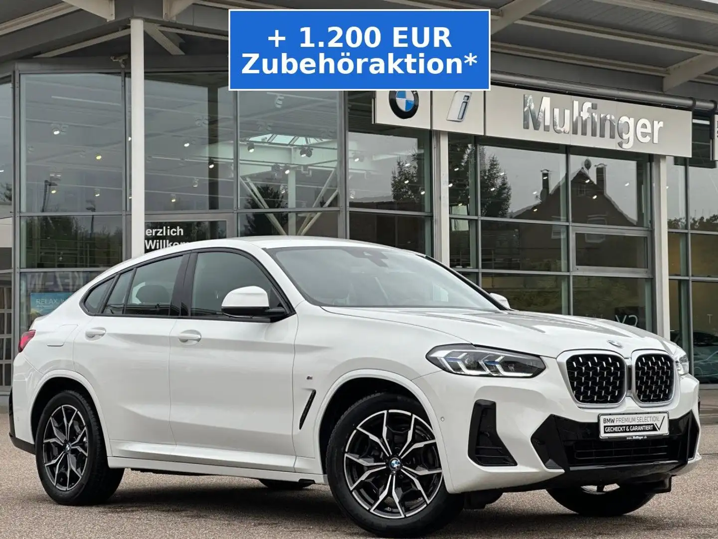 BMW X4 x20d M Sport Standh.HUD Laser Kamera HiFi AHK Weiß - 2