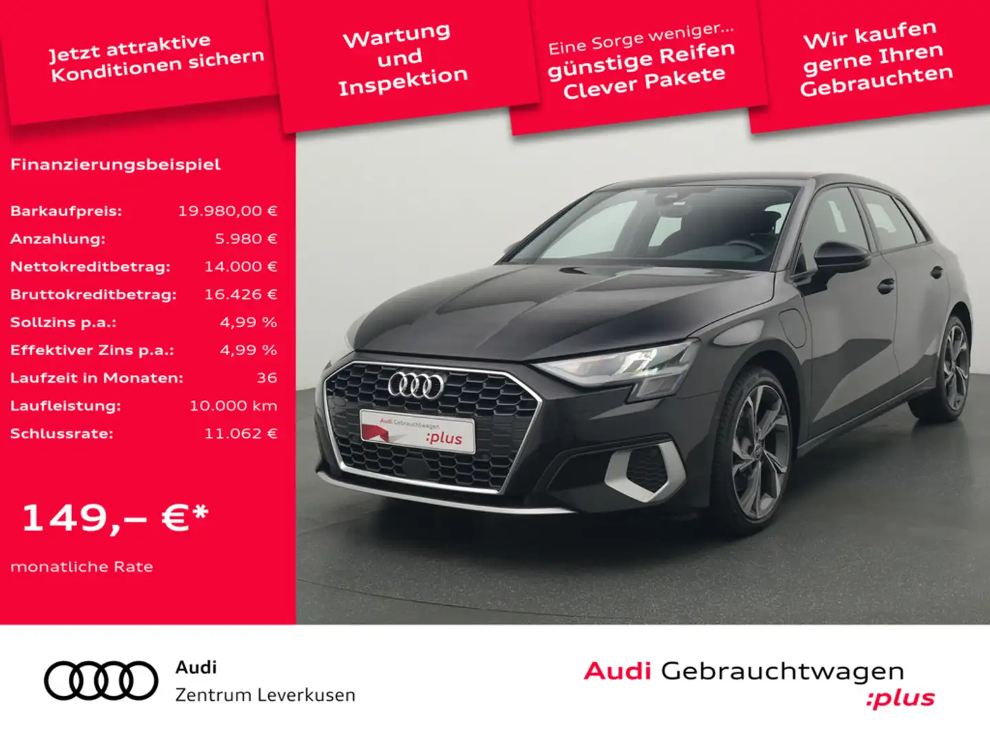 Audi A3 ACC VIRT NAVI PDC SHZ LEDER Noir - 1
