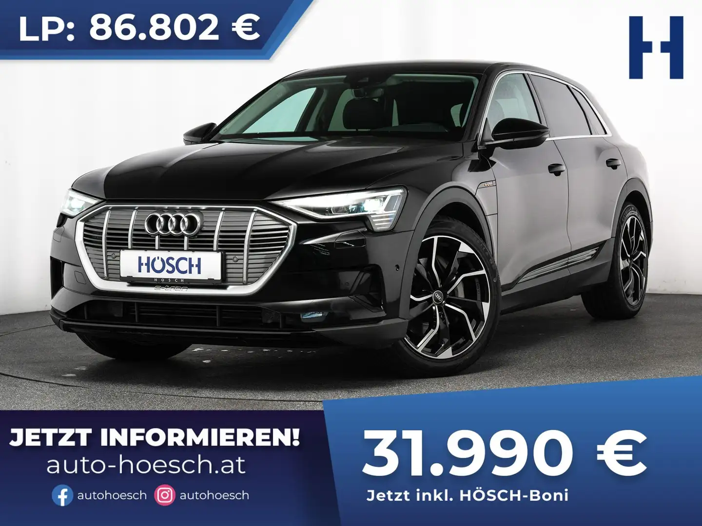 Audi e-tron 55 quattro EXTRAS ERSTBESITZ -63% Schwarz - 1