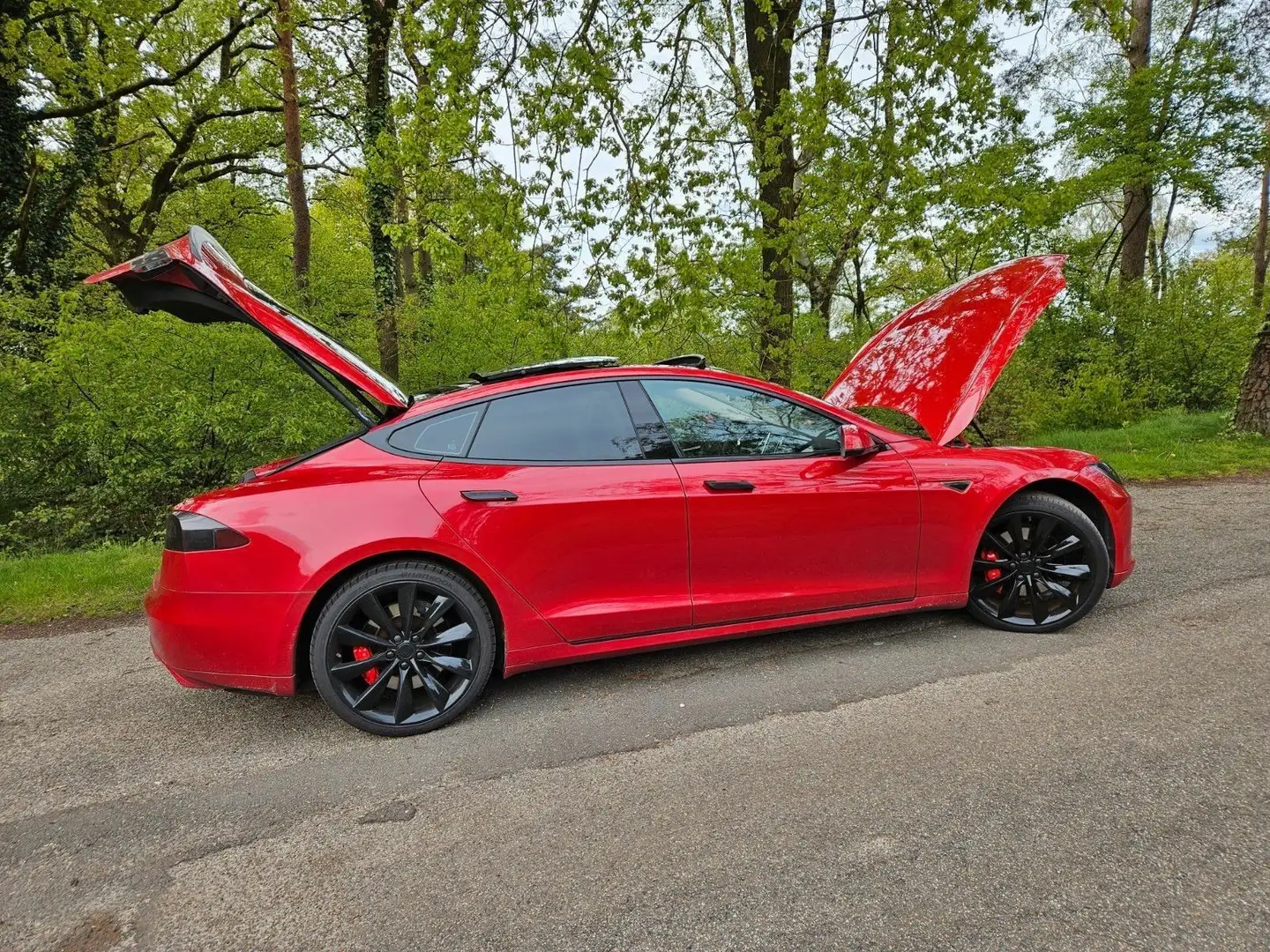 Tesla Model S 85 Performance (free charging, bijna nieuwe motor) Červená - 2