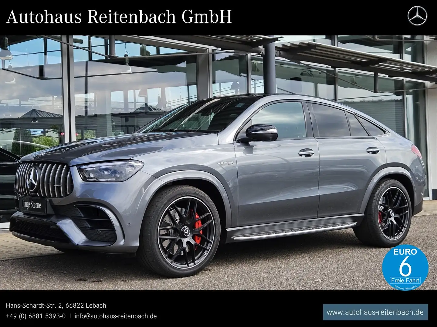 Mercedes-Benz GLE 63 AMG GLE63S 4M+ COUPE PANO+AHK STANDHZ+HUD+BURMES+22" Szary - 1