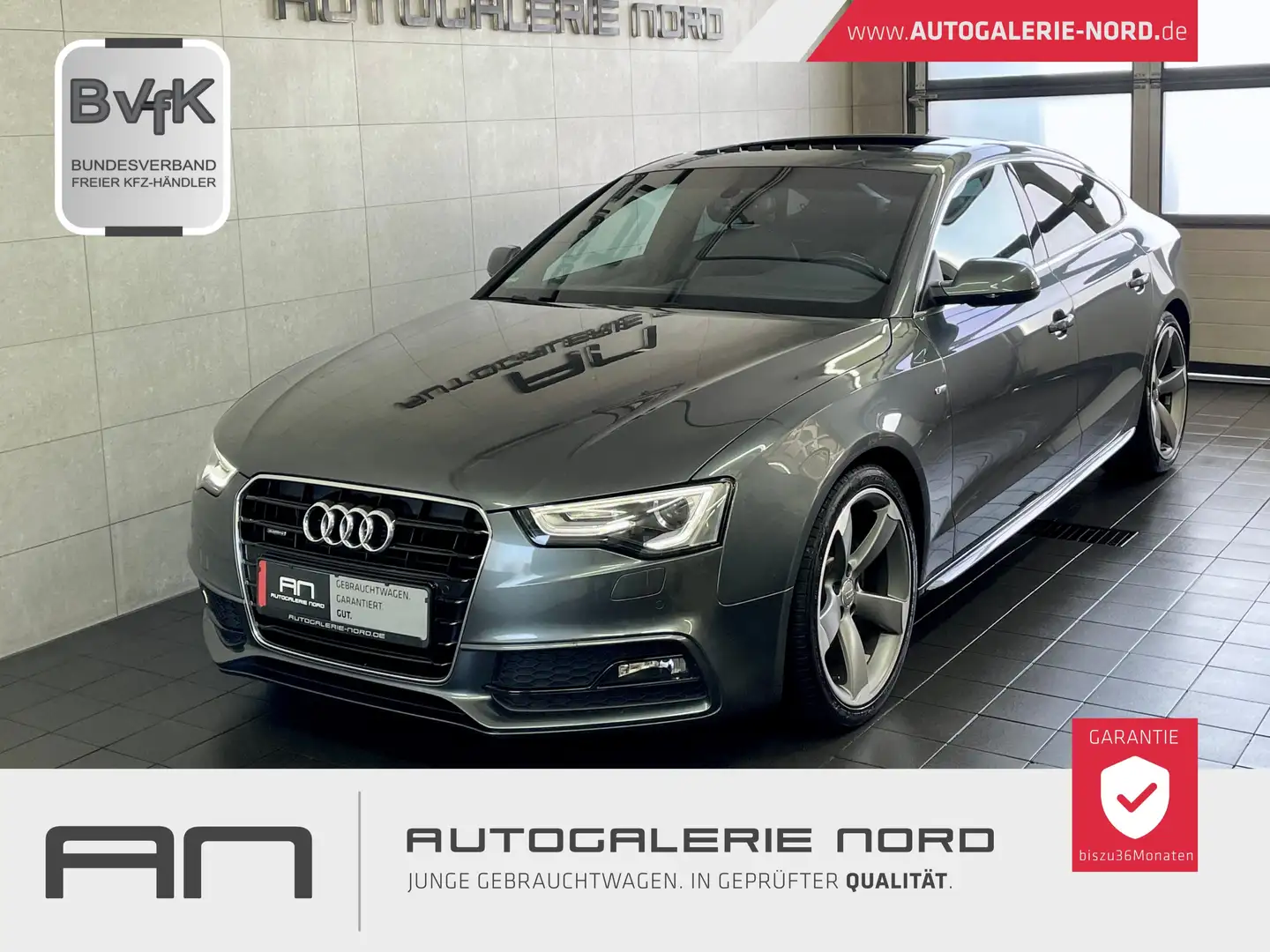 Audi A5 Sportback quattro S-Line Plus Xenon+Navi+AHK+Rotor Grau - 1