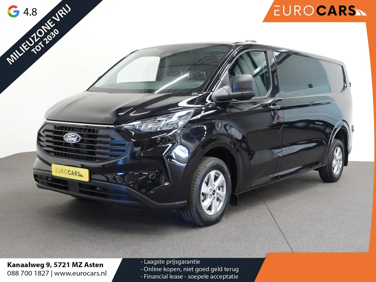 Ford Transit Custom 300 2.0 TDCI L2H1 Trend NM Automaat Airco Navi Cru Zwart - 1