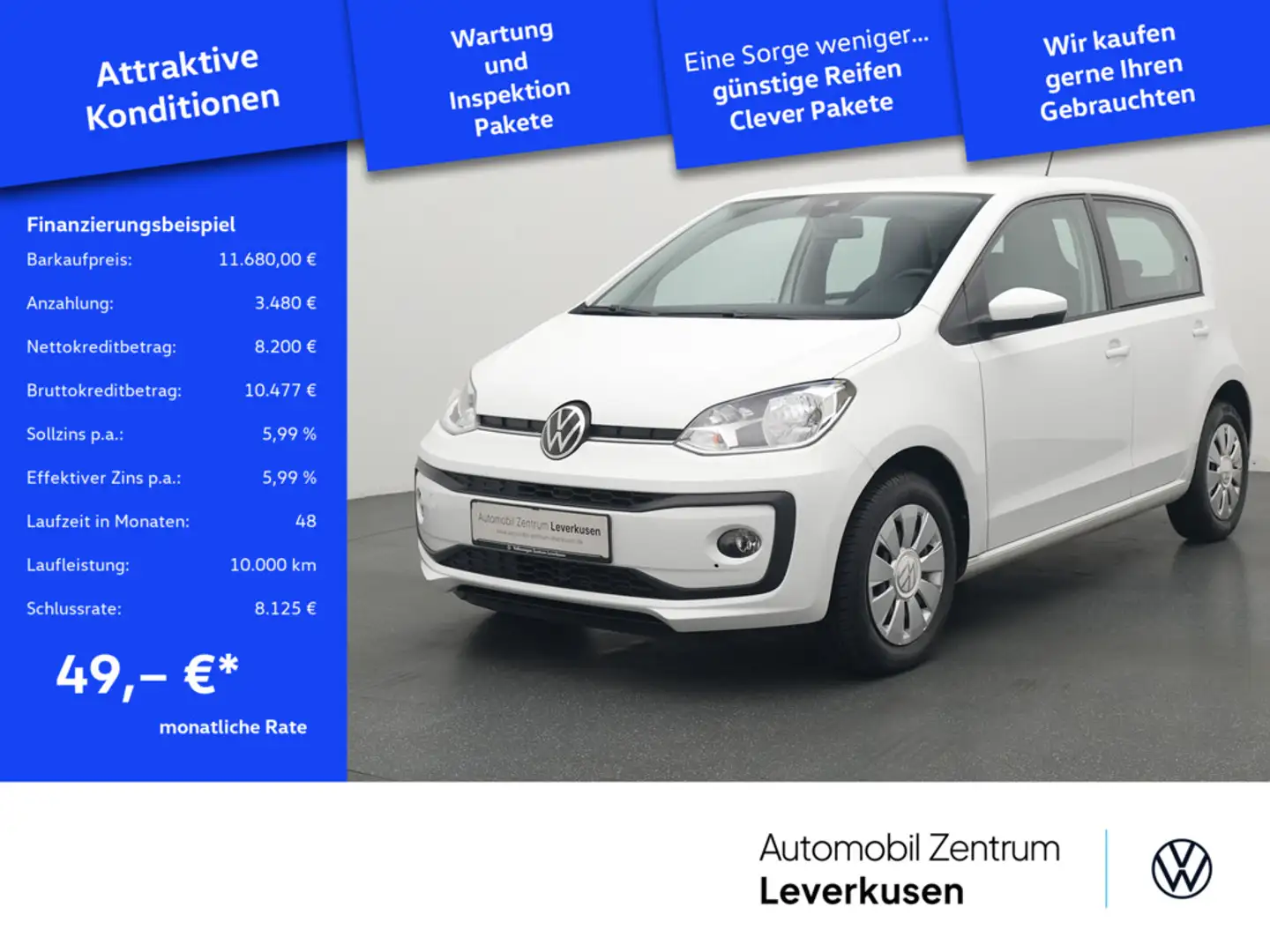 Volkswagen up! PORT NAVI SHZ PDC KAM KLIMA Schwarz - 1