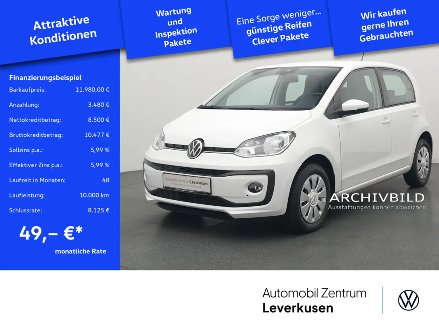 Volkswagen up! PORT NAVI SHZ PDC KAM KLIMA Schwarz - 1