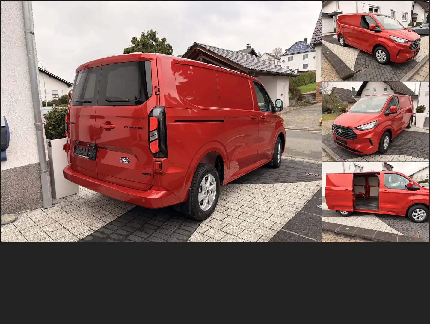 Ford Transit Custom L1 Limited 4x4 Automatik NEU mit Tageszulassung! Rot - 1