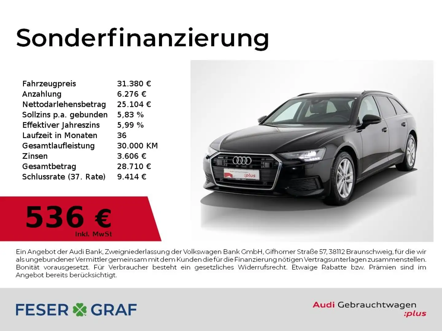 Audi A6 Avant 40 TDI quattro S tronic LED / AHK / ACC / Ka Schwarz - 1