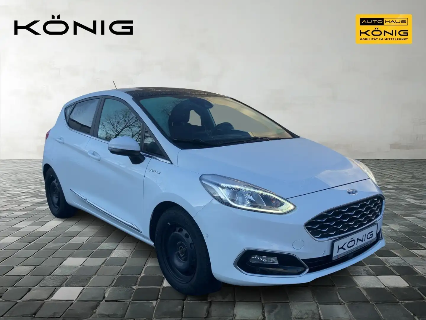 Ford Fiesta 1.0 EcoBoost Vignale  Panoramaglasschiebedach Weiß - 2