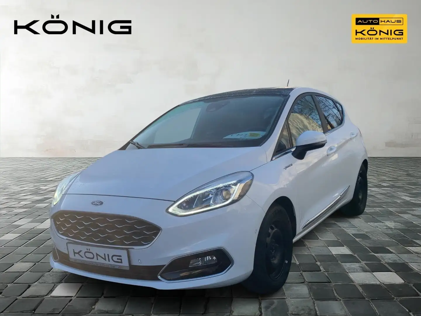 Ford Fiesta 1.0 EcoBoost Vignale  Panoramaglasschiebedach Weiß - 1