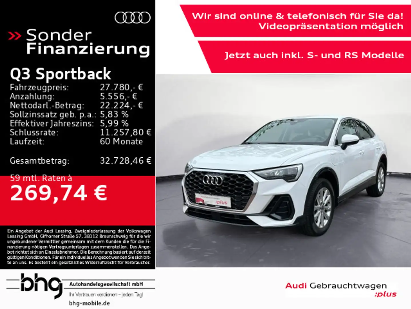 Audi Q3 45 TFSIe LED/Navi/Assist/uvm. Weiß - 1