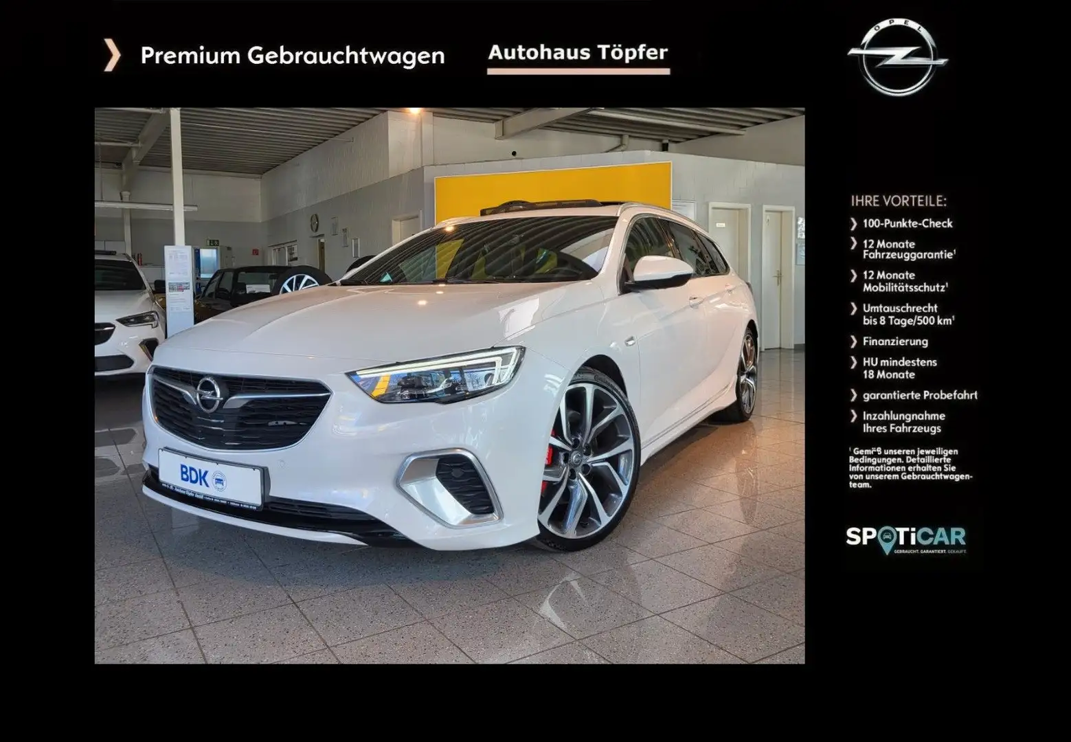Opel Insignia B ST GSi 4x4/Recaro/Panorama/1-Hand/AZV Weiß - 1