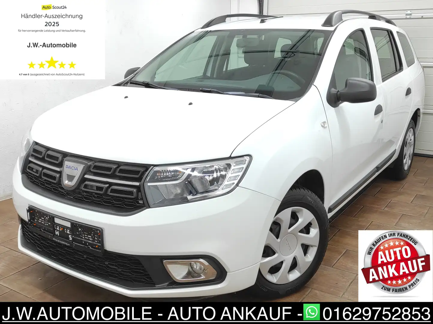 Dacia Logan 1.0 KOMBI EURO-6 KLIMA LED BC USB ALLWETTER ESP ZV Blanc - 1