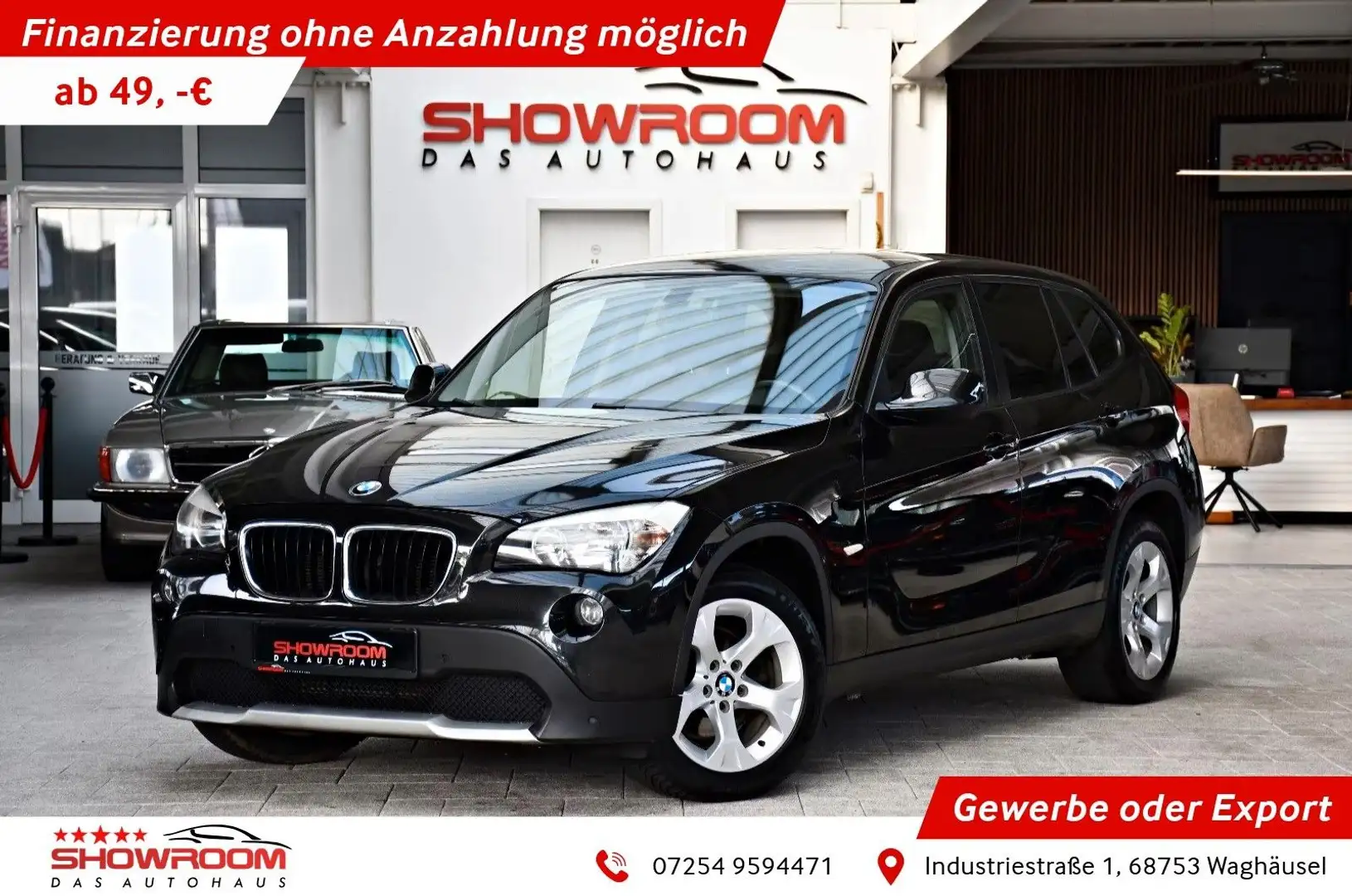 BMW X1 18 d sDrive Automatik Shz PDC v&h 2. Hand Schwarz - 1