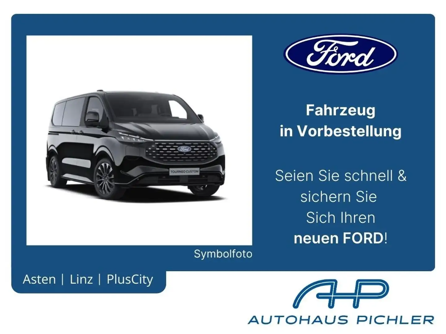 Ford Tourneo Custom Bus 2,5 PHEV 340 L2H1 FWD Titanium X Aut. LEASI... Чёрный - 1