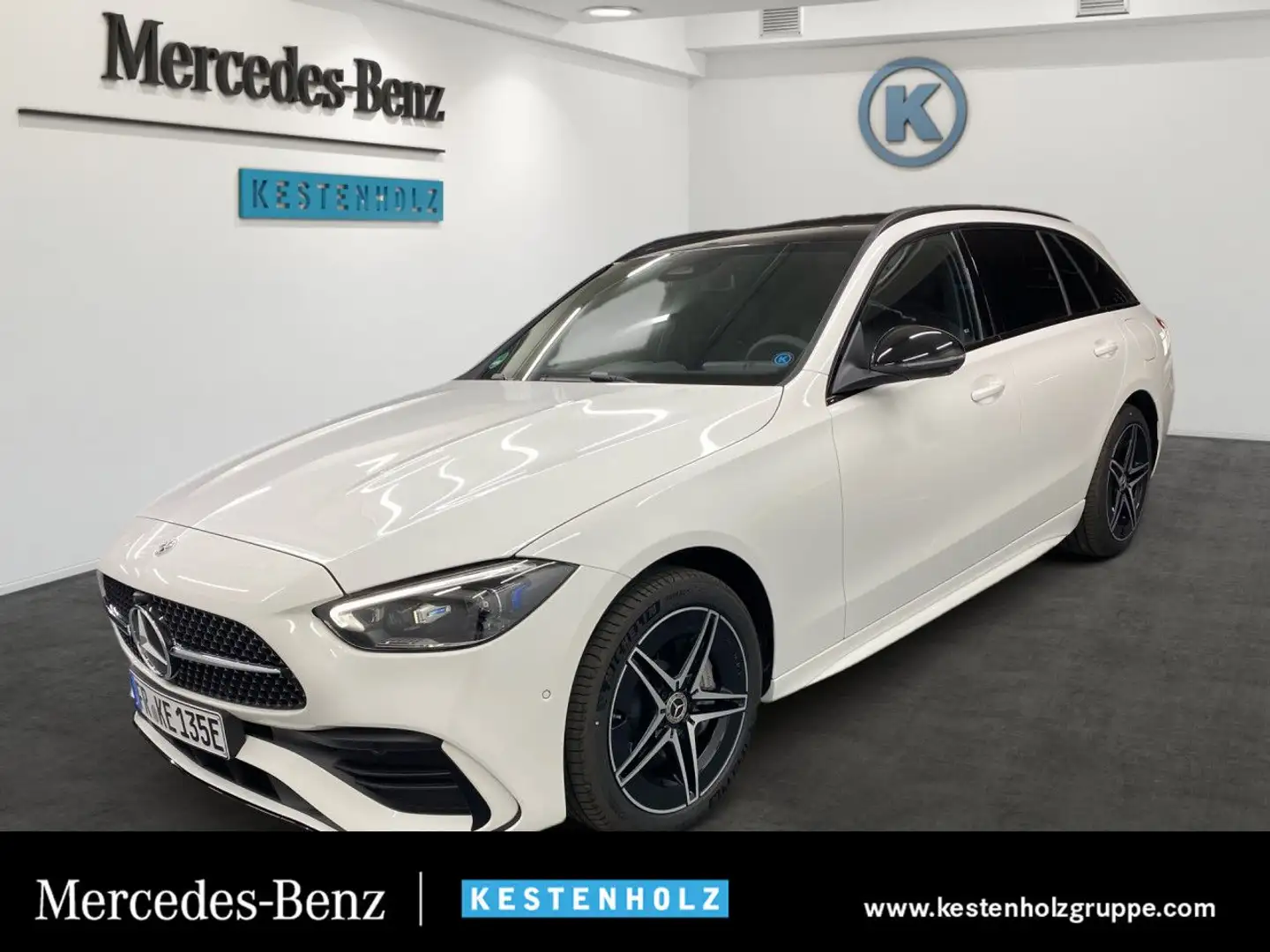 Mercedes-Benz C 300 e T Hybrid AMG+AHK+PANO+DIGITAL+360° Weiß - 1