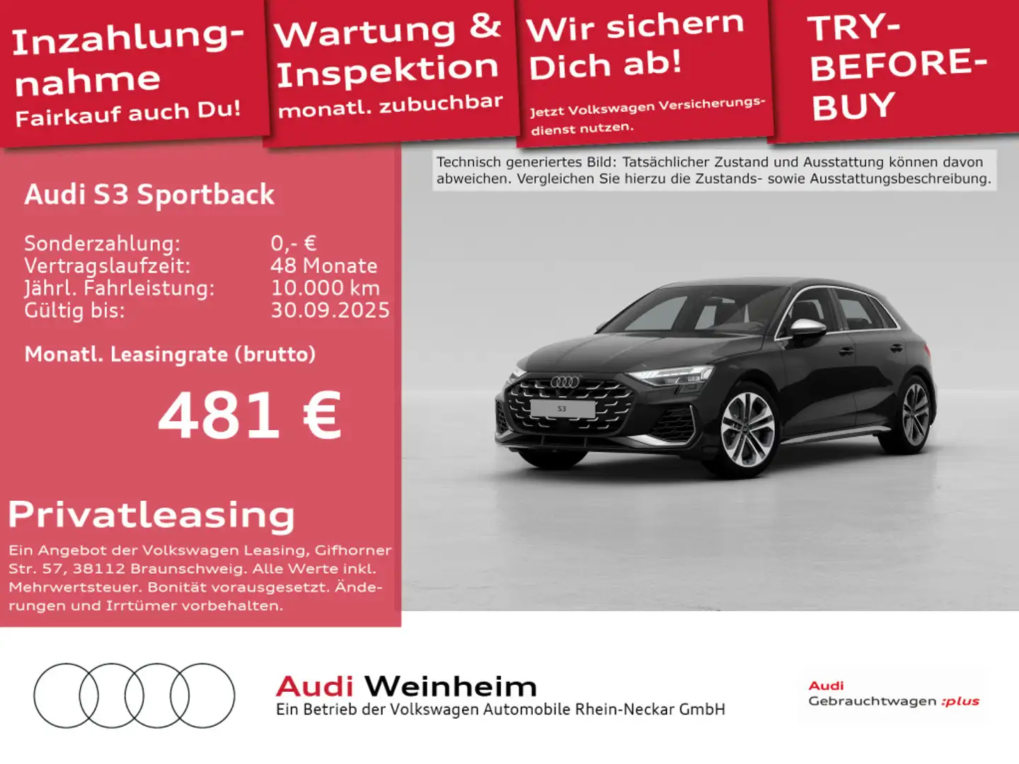 Audi S3 TFSI quattro S-Sitze LED Navi S-tro Schwarz - 1
