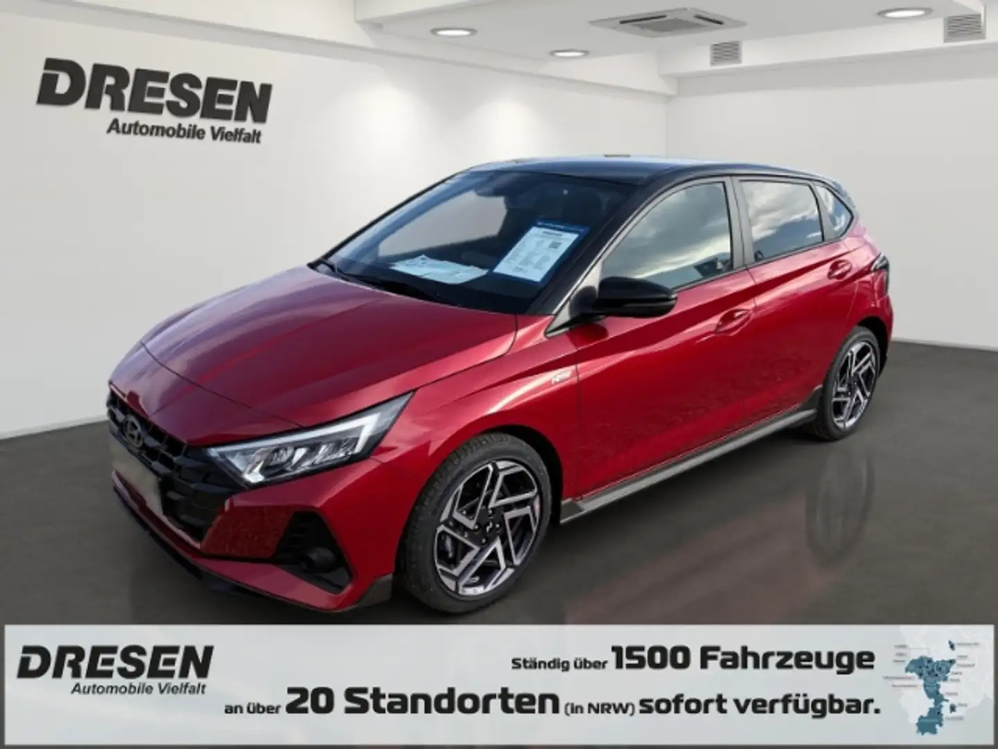 Hyundai i20 1.0 T-GDI (100 PS) N Line SCHWARZES DACH SITZHEIZU Červená - 1