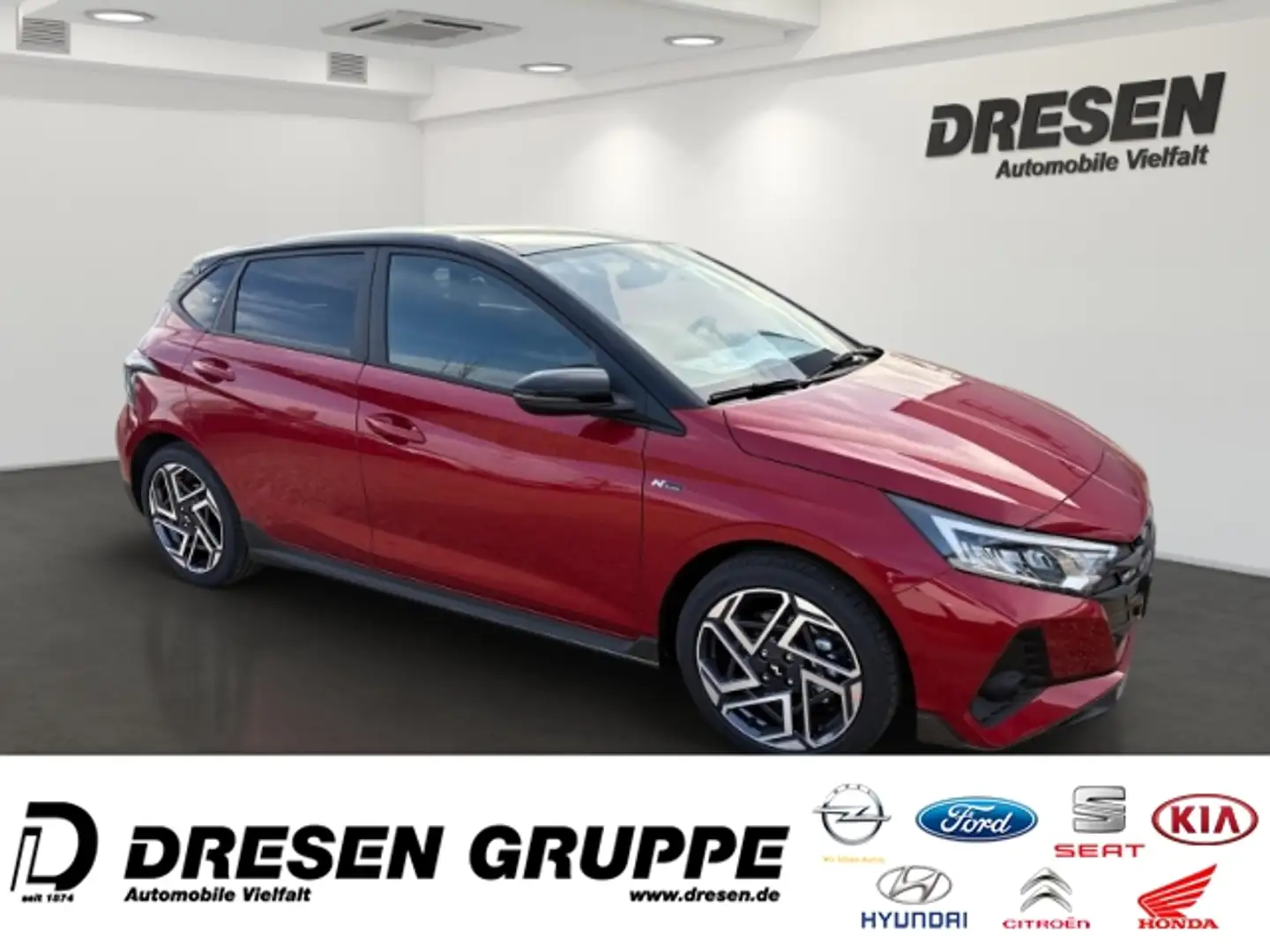 Hyundai i20 1.0 T-GDI (100 PS) N Line SCHWARZES DACH SITZHEIZU Červená - 2