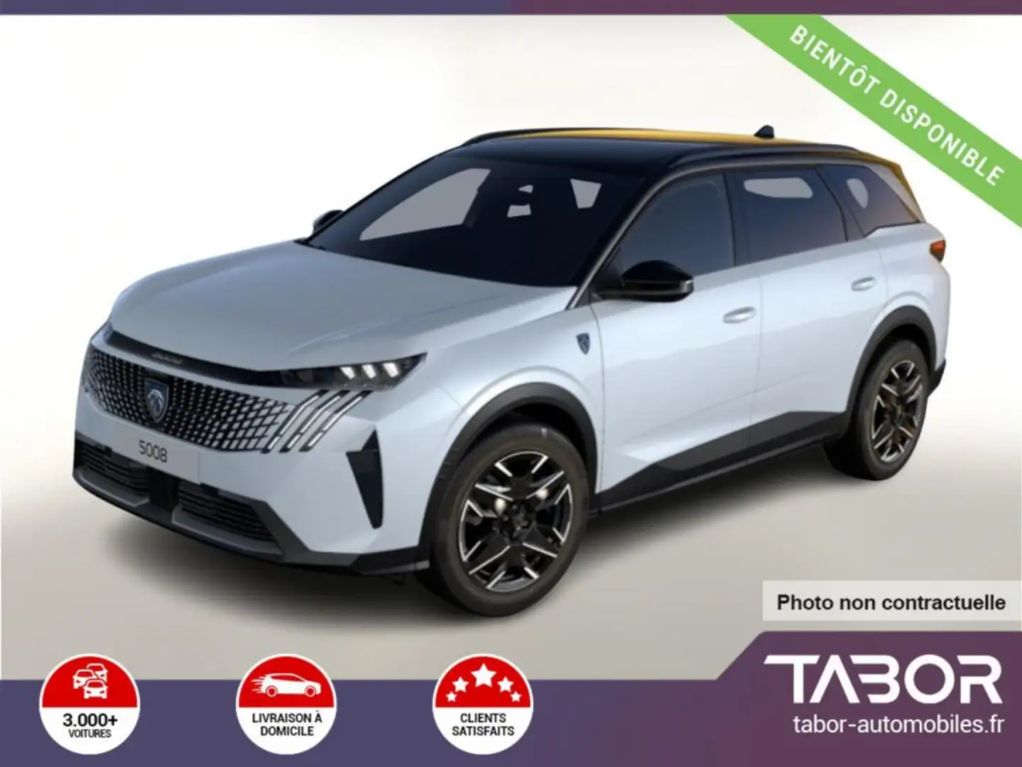 Peugeot 5008 136 eDSC6 GT Matrix 19R GPS ACC Blanc - 1
