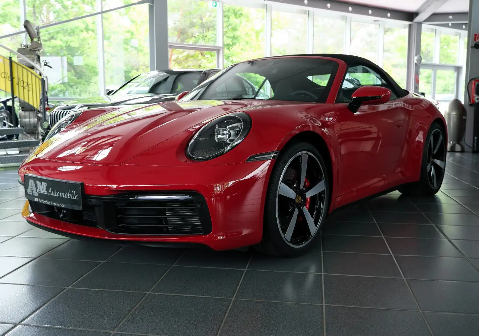 Porsche 911 992 Carrera S Cabriolet Orig. 3'KM Deutsches Fz. Rosso - 1