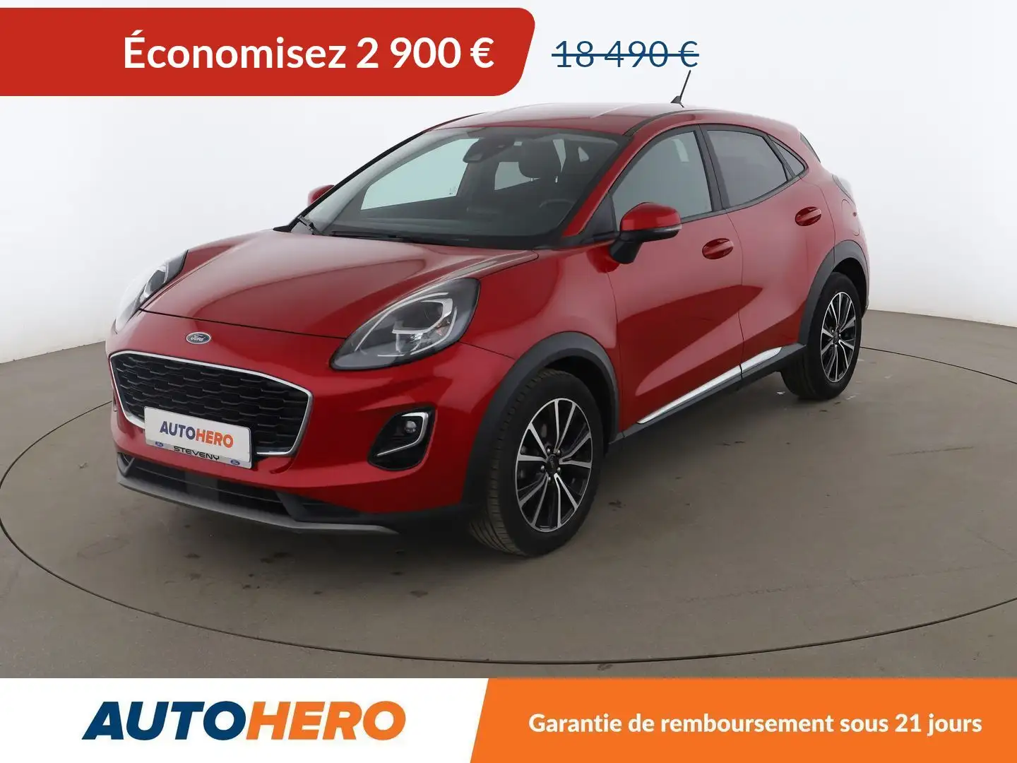 Ford Puma 1.0 EcoBoost mHEV Titanium DCT7 Rouge - 1