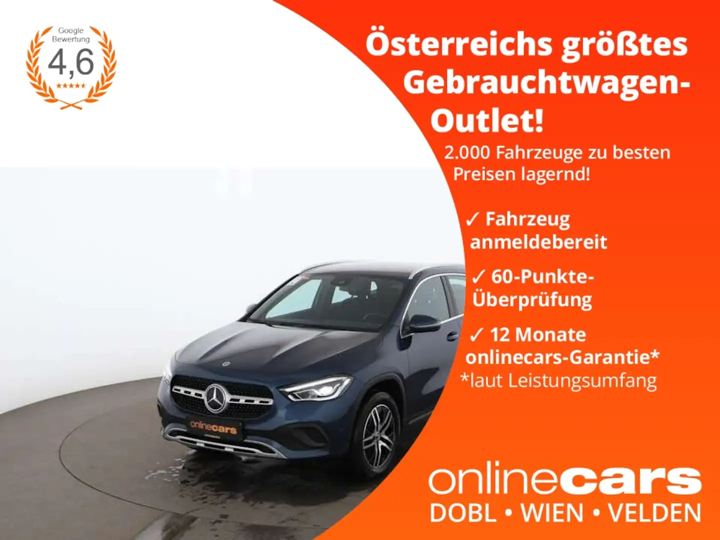 Mercedes-Benz GLA 220 d Progressive Aut LED AHK NAV LEDER R-CAM Синій - 1