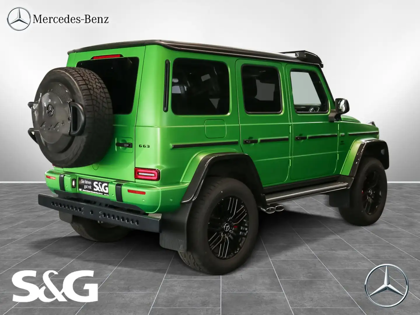 Mercedes-Benz G 63 AMG 4x4² Burmester+TV+ESHD+360°+Distronic Зелений - 2