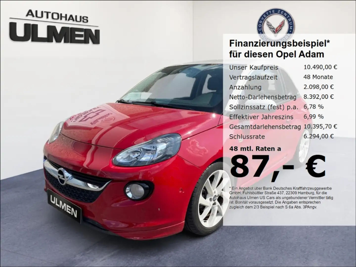 Opel Adam 1.4 Slam Sport-Paket Kliaautom. Infinity IntelliLi Rot - 1