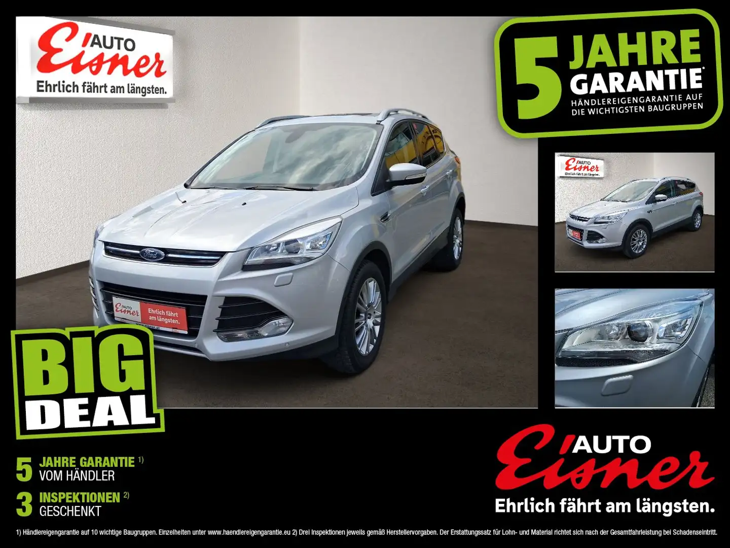 Ford Kuga 2.0 TDCi 4x4 Titanium 2xKlima AUT BiXenon Grau - 1