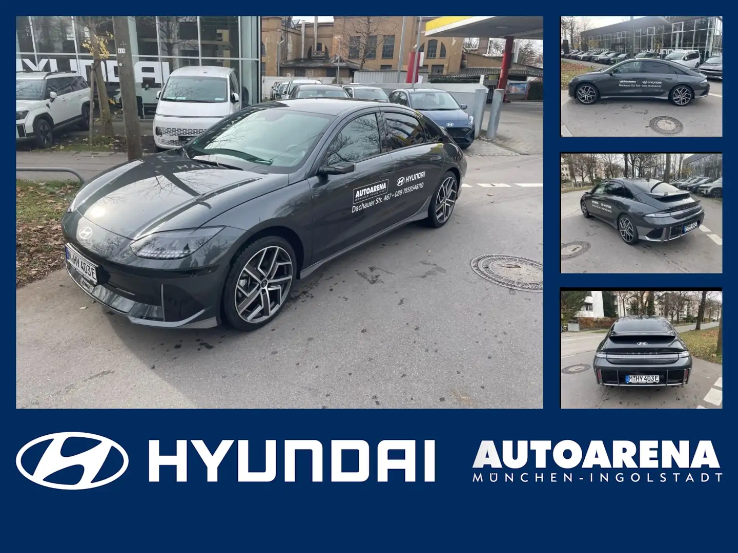 Hyundai IONIQ 6 77 Uniq Elektro 360 Kamera 4xSHZ ACC LM Grau - 1