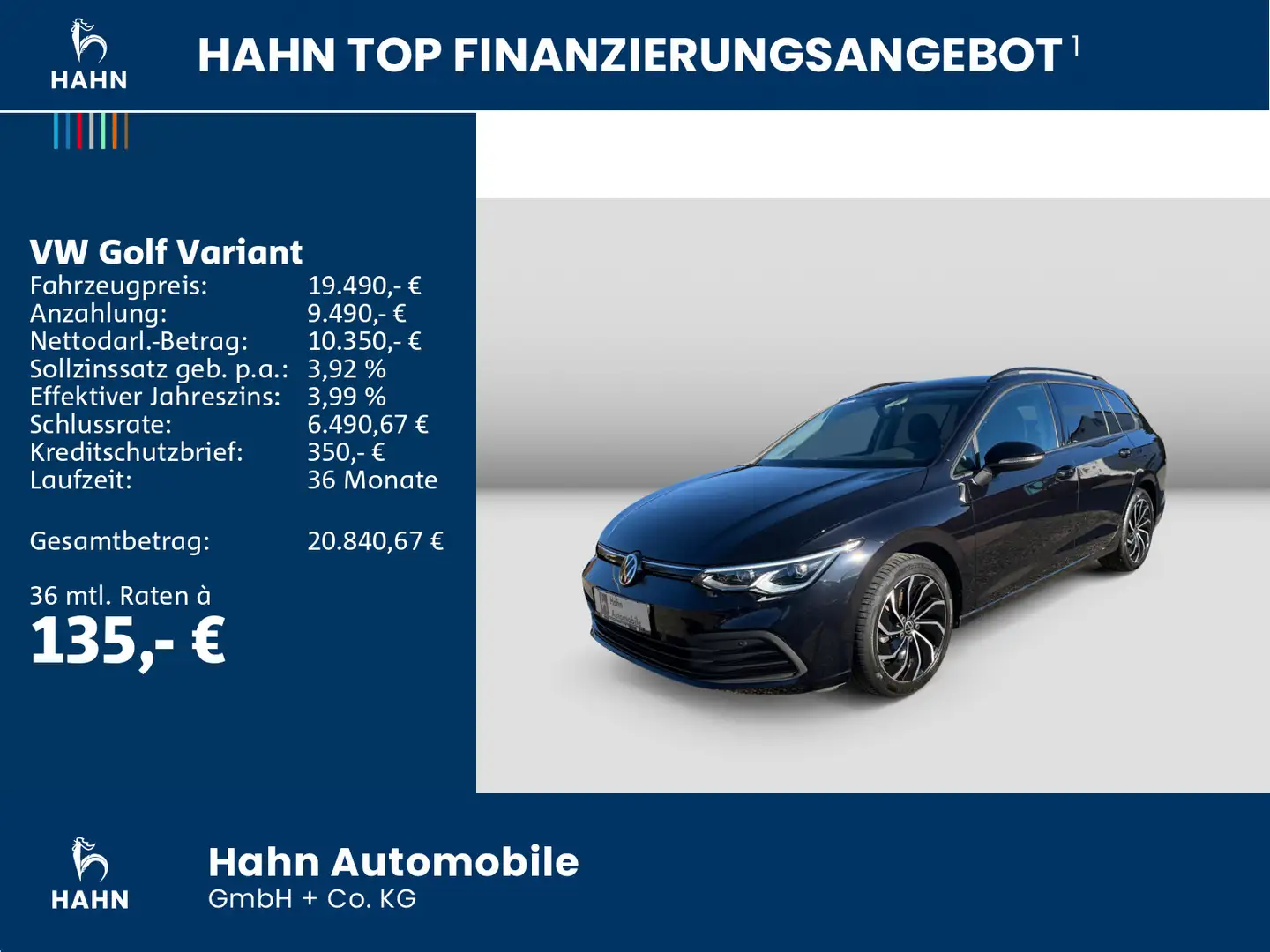 Volkswagen Golf Variant VIII 1.0 TSI Business Navi AHK ACC Schwarz - 2