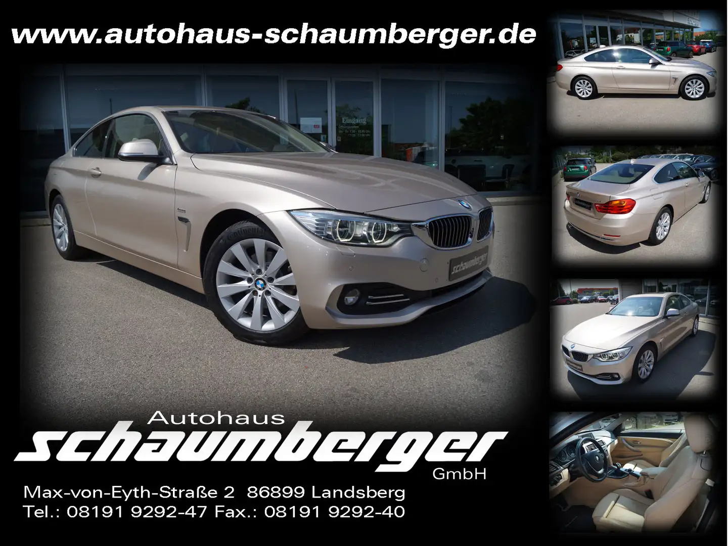 BMW 420 420d xDrive Coupe Luxury Line *LED*AHK*Leder* Beige - 1