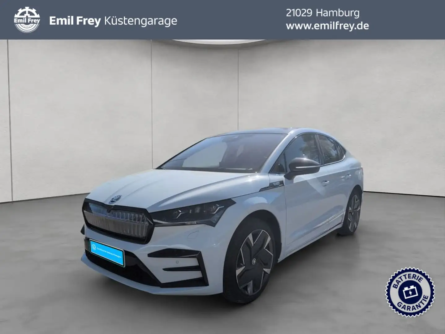 Skoda Enyaq Coupe RS Suite iV NAVI AHK LEDER PANO KESS Weiß - 1