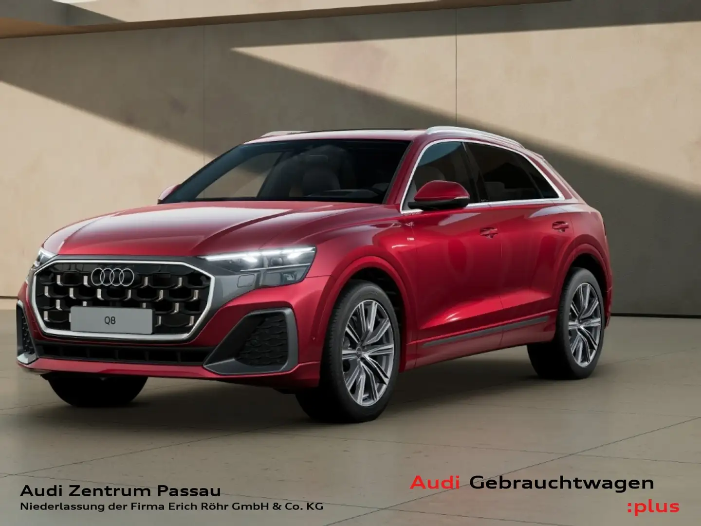 Audi Q8 50 TDI qu. S line UPE 114t MATRIX AHK PANO HEAD-UP Rot - 1