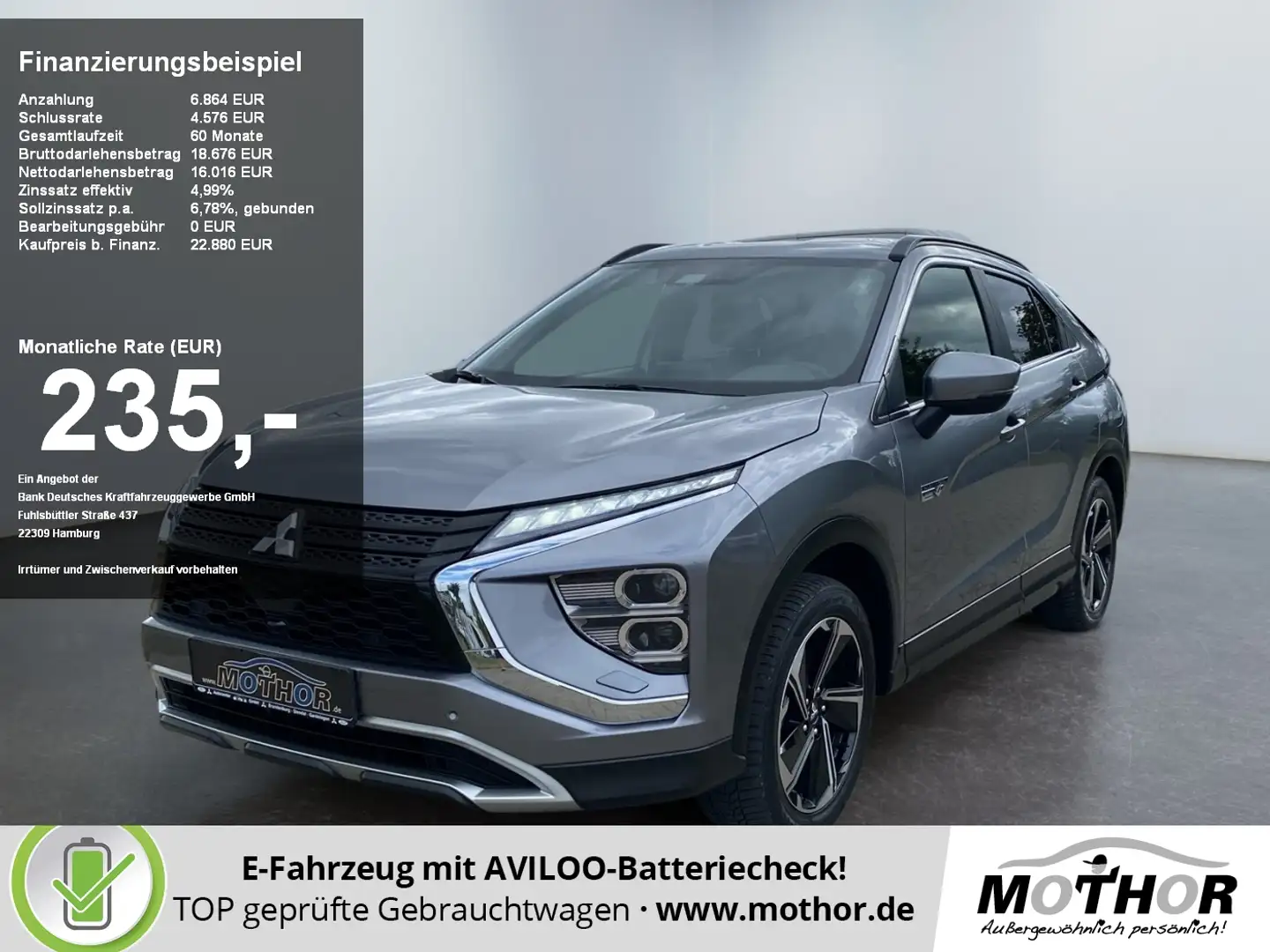 Mitsubishi Eclipse Cross Plus 2.4 PHEV TEMP PDC KAM Grau - 1