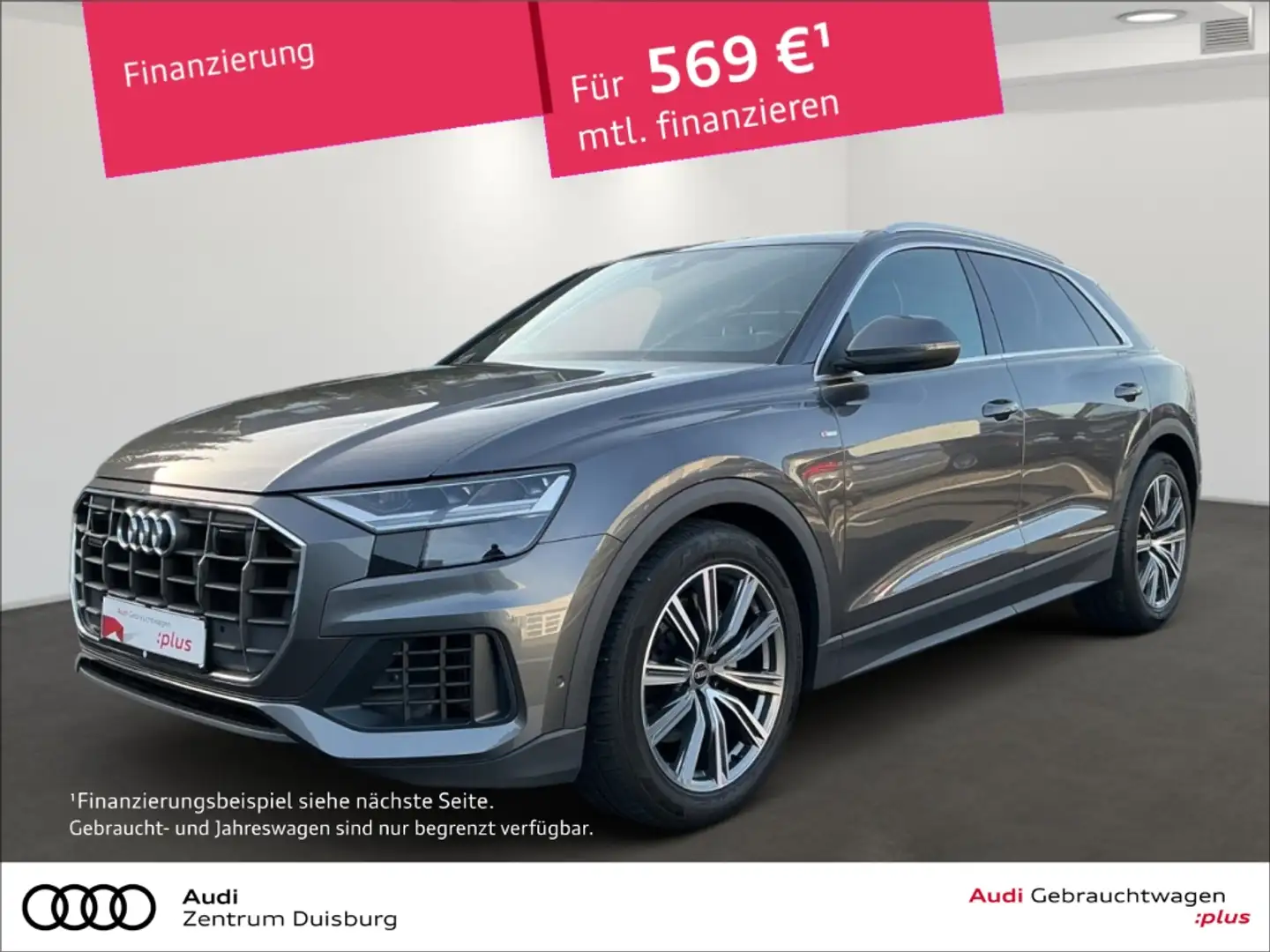 Audi Q8 55 TFSI quattro HUD Luftfederung AHK-klappbar Navi Grau - 1