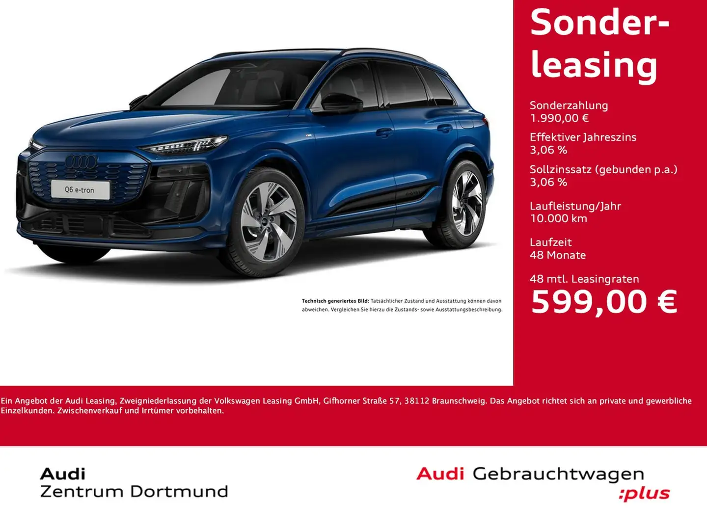 Audi Q6 e-tron quattro S LINE BLACKPAK B&O PANO LM20 Blau - 1