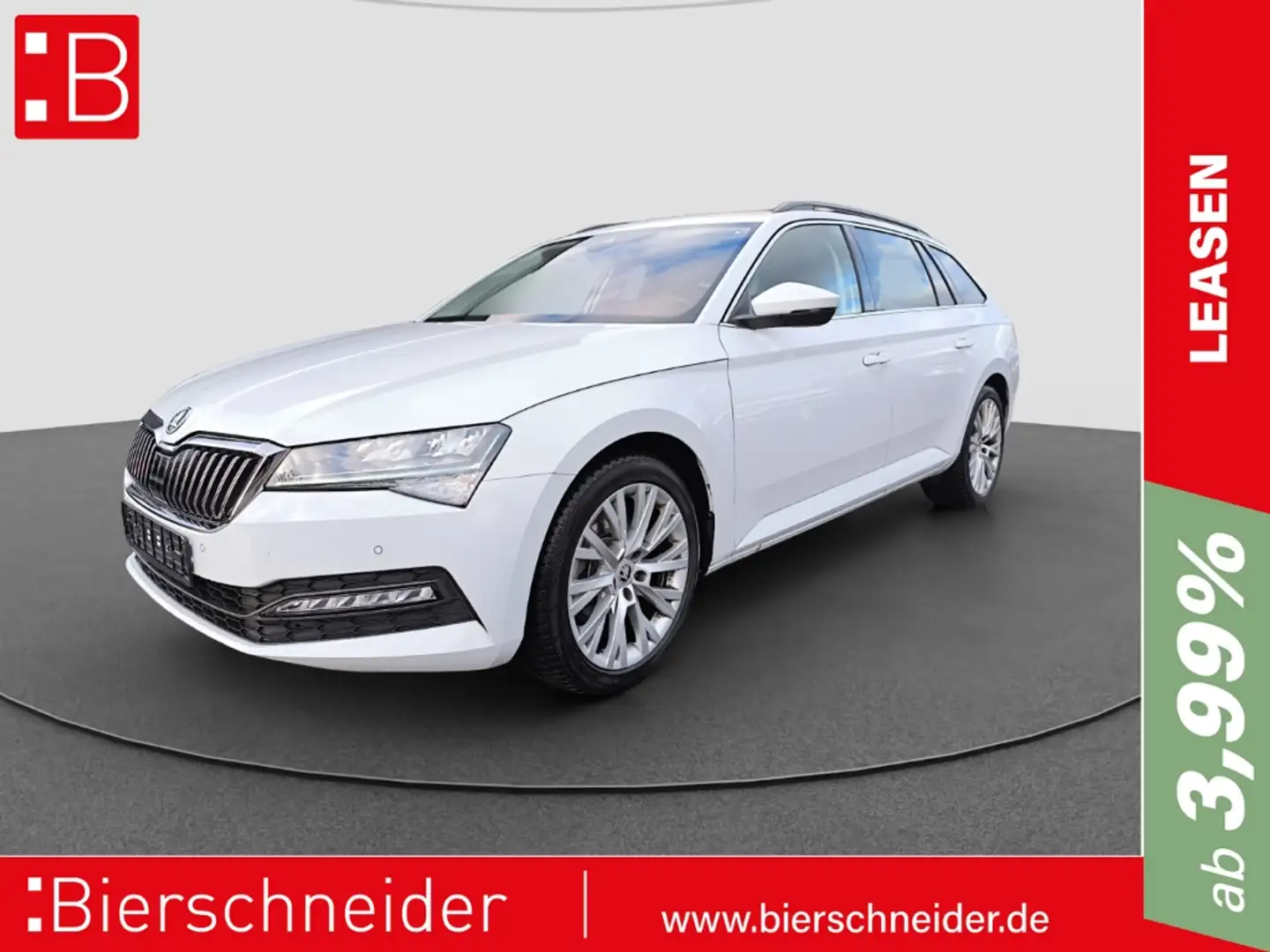 Skoda Superb Combi 2.0 TDI DSG Ambition LED AHK NAVI RFK SHZ KE Biały - 1